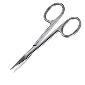 Tijeras Iris SQ-SI-HA11-016 4.5 con Puntas Curvas Afiladas para Zurdos, Instrumento Quirúrgico Alemán Premium, Manual, Certificado CE - Product Image 2