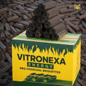 Briquettes de charbon de coco hexagonales pour barbecue extérieur, longue durée de combustion, haute chaleur, combustible pour grillades, fabrication et exportation - Product Image 2