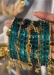 Ensemble de bracelets Churiyan en perles de verre, toutes tailles, faible MOQ et prix, bijoux pour femmes, couleurs et tailles personnalisées, bracelets traditionnels kashmiris pour filles - Product Image 4