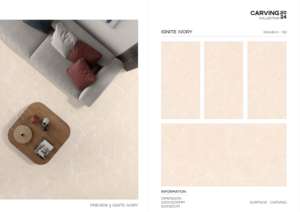 กระเบื้องพอร์ซเลนแกะสลักลายขนาดใหญ่ ดีไซน์หรูหรา 600x1200 ผิวสัมผัสพรีเมียม สำหรับตกแต่งผนังและพื้น ภายในและภายนอกอาคาร ทันสมัย - Product Image 4