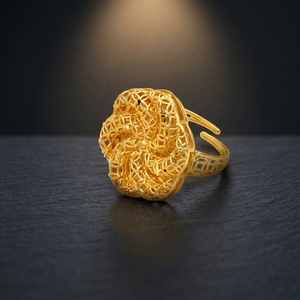 Anillos de Dedo de Novia Chapados en Oro de 14K, 18K, 24K al por Mayor, Estilo Dubái, Anillos de Dedo Tradicionales, Anillos de Moda Rellenos de Oro - Product Image 2