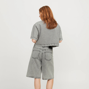 Shorts en jean de haute qualité pour femmes, design homme, logo personnalisé OEM, vente en gros, jeans amples et décontractés, streetwear personnalisé, nouvelle mode OEM - Product Image 2