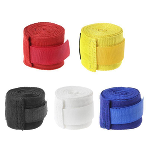 Bandages de boxe de performance en coton élastique avec support de poignet réglable et fermeture auto-agrippante, unisexe, fabrication sur mesure OEM ODM - Product Image 2