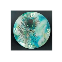 Horloge murale suspendue en résine faite à la main, motif paysager, affichage numérique mécanique moderne, ensemble multi-pièces, qualité supérieure, pour salon, style antique