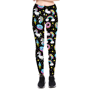 Leggings Deportivos de Cintura Ancha con Estampado Floral y de Calaveras para Mujer, Transpirables, de Primera Calidad, Hechos en Pakistán, del Mejor Proveedor - Product Image 1
