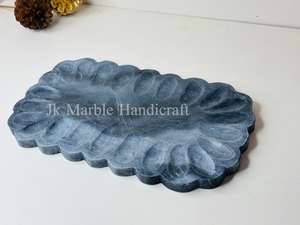 Ensemble de vaisselle en marbre naturel pur, fait main, qualité supérieure, poli, artisanat en pierre, pour restaurant, service de table - Product Image 6