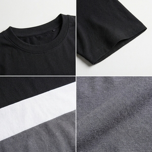 เสื้อยืดแขนสั้นผู้ชาย คอโอ ทรงปกติ ลำลอง ผ้าถัก ลายเรียบ สีดำ เทา ขาว - Product Image 6