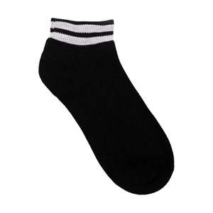 ถุงเท้าข้อสั้นสีดำขาว แต่งขอบ สำหรับออกกำลังกาย วิ่ง ระบายอากาศได้ดี รองรับอุ้งเท้า อุปกรณ์กีฬาสำหรับผู้ชาย - Product Image 3