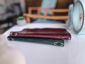 Wholesale Real <b>Leather</b> Menu Holder Restaurant Menu Cover Custom Genuine <b>Leather</b> Menu Folder Hotel Supply LMC-0117 - Product Image 5