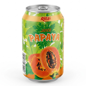 แบรนด์ Rita 330มล. สามารถทำให้สดชื่น100% NFC น้ำผลไม้บริสุทธิ์รสมะละกอธรรมชาติ OEM ODM ฉลากดีไซน์ฟรี - Product Image 1