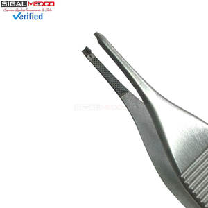 Pinzas Adson con Punta de Carburo de Tungsteno de 4.75 Pulgadas, 1x2 Dientes, Pinzas Adson Marrones para Tejido, Pinzas Adson para Aplicación de Apósitos, Instrumento Quirúrgico - Product Image 2