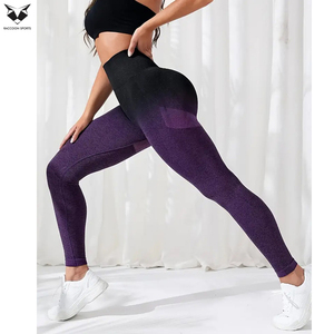 High-Waisted Women Sports Compression Leggings, Color Block <b>Tummy</b> <b>Control</b>, Yoga Pants, For Fitness & Workout - Product Image 3