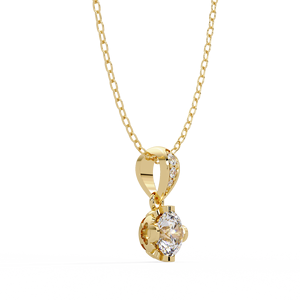Collar con Colgante de Plata de Ley 925 con Baño de Oro Vermeil, Diamante Cultivado en Laboratorio, Colgante Personalizado, Plata 92.5, Joyería Fina, OEM, ODM, Marca Privada - Product Image 4