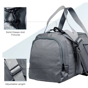 Custom Durable Large Capacity Travel Duffel <b>Bag</b> Waterproof Cotton Fabric Shoulder Gym Sport <b>Bag</b> Shoe Compartment Polyester - Product Image 6