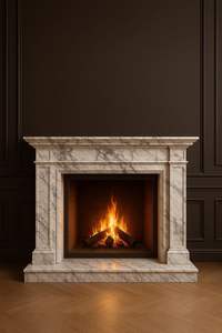 Chimenea de Mármol Natural de Primera Calidad con Control Remoto, Diseño Moderno Independiente para Salas de Estar Interiores - Product Image 2