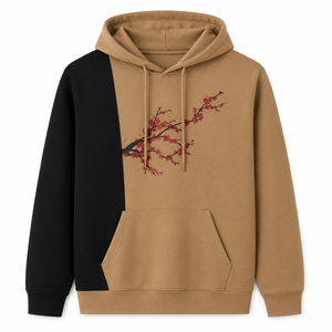 เสื้อมีฮู้ดแบบสวมหัวลายดอกอูฐสีแดงแทนเพศกระเป๋าขนแกะหนักขนแกะจิงโจ้ออกแบบโลโก้ได้ตามต้องการ - Product Image 1