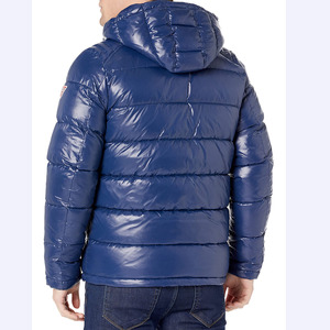 Men's Designer Light Green Puffer <b>Jacket</b> Shiny Bubble Effect Custom 100% Nylon Fabric Stand Collar <b>Waterproof</b> Wholesale Fashion - Product Image 4