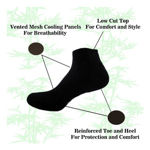 Calcetines deportivos de rayón de fibra de bambú para hombre, paquete de 4, superiores en absorción de humedad, transpirables, suaves, ligeros y resistentes al olor. - Product Image 4