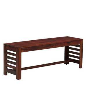 Sustainable Hardwood <b>Dining</b> <b>Set</b> 6 Seater Rectangular <b>Table</b> with Cushioned Seats and <b>Bench</b> Modern Farmhouse Style Wood Furniture - Product Image 6