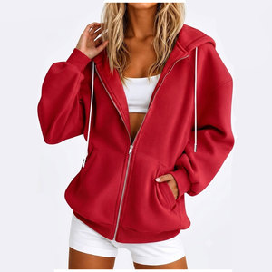 Trendy Women's Full <b>Zip</b> <b>Hooded</b> Sweatshirt Outerwear Women's Premium Oversized Casual <b>Zip</b> Up Hoodie - Product Image 4