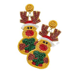 Helloween boucles d'oreilles pendantes nouveauté perles faites à la main transfrontalières or à la mode créatif pour les fêtes Style chrétien - Product Image 1