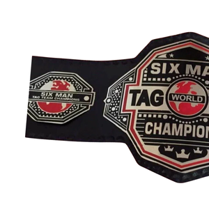 Ceinture de championnat de lutte six contre six haut de gamme personnalisable avec des designs de champion du monde - Product Image 4