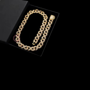 สร้อยคอคิวบา Infinity Link เครื่องประดับชั้นดี จี้และเครื่องประดับเงินแท้ S925 ประดับเพชร VVS มอยส์ซาไนต์ เครื่องประดับสตรีทแวร์ - Product Image 1