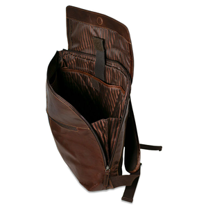 Top Quality Wholesale <b>Brown</b> Leather Women Crossbody Chest Bag Vintage Flap <b>Backpack</b> Style Shoulder Bag Reasonable Price - Product Image 3