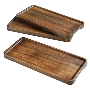 Plateau en bois d'acacia de haute qualité ensemble de 3 planches de charcuterie pour un usage domestique servant des aliments Fruits viande plateau en bois dîner fête utilisation - Product Image 1