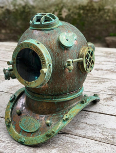 Réplique de casque de plongée Mark V en métal massif vert, casque de plongeur en eaux profondes, décoration nautique maritime, objet de collection vintage pour exposition sur le thème de l'océan - Product Image 5