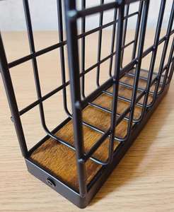 Stylish Metal Napkin Holder with Wooden Base – Modern Organizer for <b>Kitchen</b> and Dining Table Decor - Product Image 4