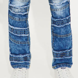 Jeans Clásicos de Mezclilla Azul, Tela de Algodón Resistente, Diseño Cómodo, Ropa Casual, Transpirable y Confortable, con Logotipo Personalizado - Product Image 3