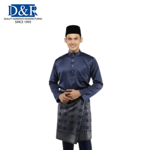 Meilleures ventes : Sarong islamique Pelikat pour hommes, OEM malaisien, vêtement traditionnel musulman, tissu de prière en polyester, pour mariage, style malais et indonésien - Product Image 5
