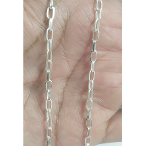 Chaîne en argent sterling style trombone 40 cm, chaînes en argent 925 pour hommes, femmes et enfants - Product Image 1