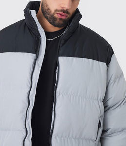 Manteau matelassé chaud pour femme, doudoune noire épaisse, vêtement d'extérieur personnalisé avec logo tissé - Product Image 6