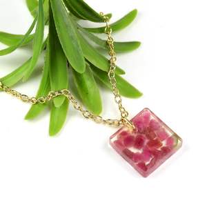 Collier pendentif pendule de divination en bois et résine, fait main, spirituel - Product Image 6