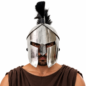 Réplica de casco griego hecho a mano en acero dulce con 4 acabados diferentes para exploradores de historia, recreaciones históricas, coleccionistas y espartanos. - Product Image 2