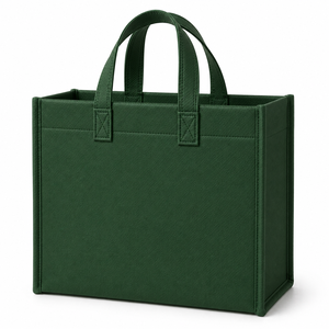 Bolsa de tela no tejida verde reutilizable, ecológica, para compras, para envasado de alimentos al por menor, suministro al por mayor - Product Image 1