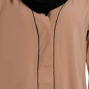 Magnifique Abaya en tissu pour femmes, tenue musulmane modeste, robe longue à manches longues élégante pour femmes - Product Image 3
