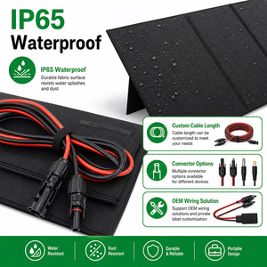 Panneau <span class=keywords><strong>solaire</strong></span> portable haute efficacité 23% 600W, léger, monocristallin, pliable, <span class=keywords><strong>chargeur</strong></span> PV <span class=keywords><strong>pour</strong></span> station d'alimentation extérieure et <span class=keywords><strong>camping</strong></span> - Product Image 4