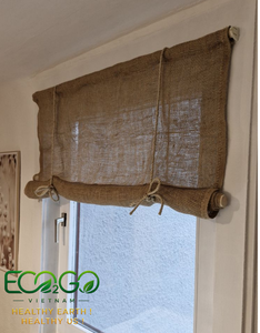 Persianas enrollables de fibra de coco ECO2GO VIETNAM, tamaño personalizado, cortinas de ventana de fibra natural sostenible con sistema de enrollado manual - Product Image 6
