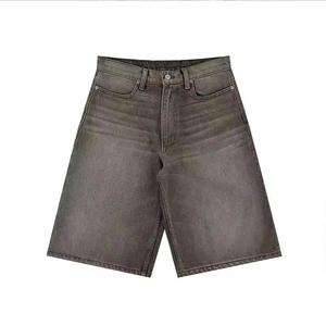 Custom Men's Premium Denim Rhinestone <b>Shorts</b> Heavy Washed Streetwear Casual Cotton <b>Jean</b> - Product Image 3