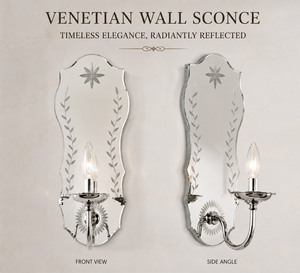 Venetian Baroque Luxury <b>Wall</b> <b>Sconce</b> | Elegant Antique Style Handmade Decorative Lighting Ornate Carved Details Wedding Diwali - Product Image 3