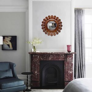 Vintage Sunburst <b>Round</b> <b>Wall</b> <b>Mirror</b> Decorative Wooden Frame Accent <b>Mirror</b> for Living Room Bedroom Entryway - Product Image 6