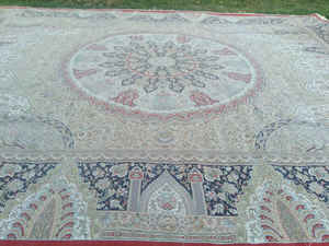 Tapis d'intérieur en laine/soie de luxe, tapis de salon, design persan, tapis imprimés, lavables, faits à la main, doux, confortables, qualité supérieure - Product Image 4