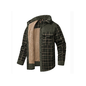 Chemise-veste en flanelle épaisse et ultra douce pour homme avec poches latérales chaudes - Product Image 2