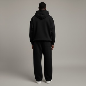 Conjunto Deportivo Personalizado para Hombre, 100% Algodón Transpirable, Sudadera con Capucha y Pantalones con Logotipo Bordado, Ropa Deportiva de Tallas Grandes - Product Image 4