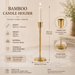 Premium Brass Peacock Candle Holder <b>Stand</b> Taper Candlestick Holder <b>Bird</b> Design Home Decor Wedding Table Centerpiece Decoration - Product Image 5