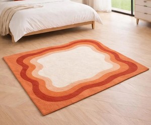 Tapis moderne en laine tuftée colorée, noué à la main, résistant aux taches, tapis doux à motifs originaux, ensembles de tapis pour salle à manger - Product Image 2