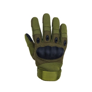 Gants de course en nylon à doigts entiers, vert olive, antidérapants, avec fermeture auto-agrippante, pour activités de plein air, unisexe, toutes saisons - Product Image 1